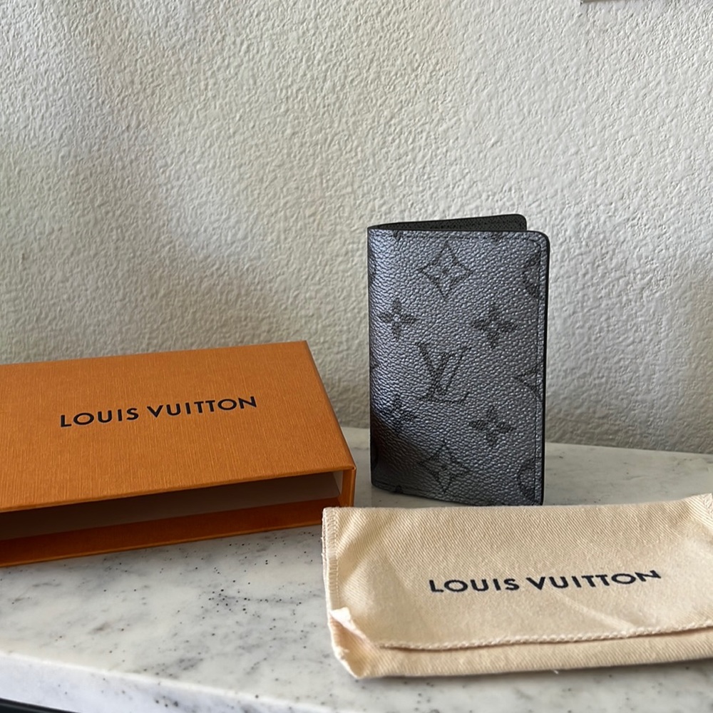 Brand New Louis Vuitton Pocket Organizer Monogram Gunmetal